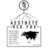 Red Fox field tag — Aesthete taxonomy card
