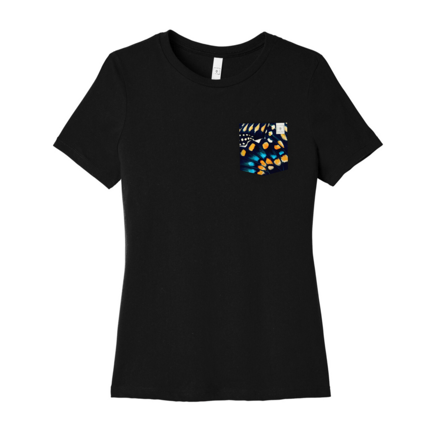 Blue Swallowtail Butterfly Women's Pocket Tee