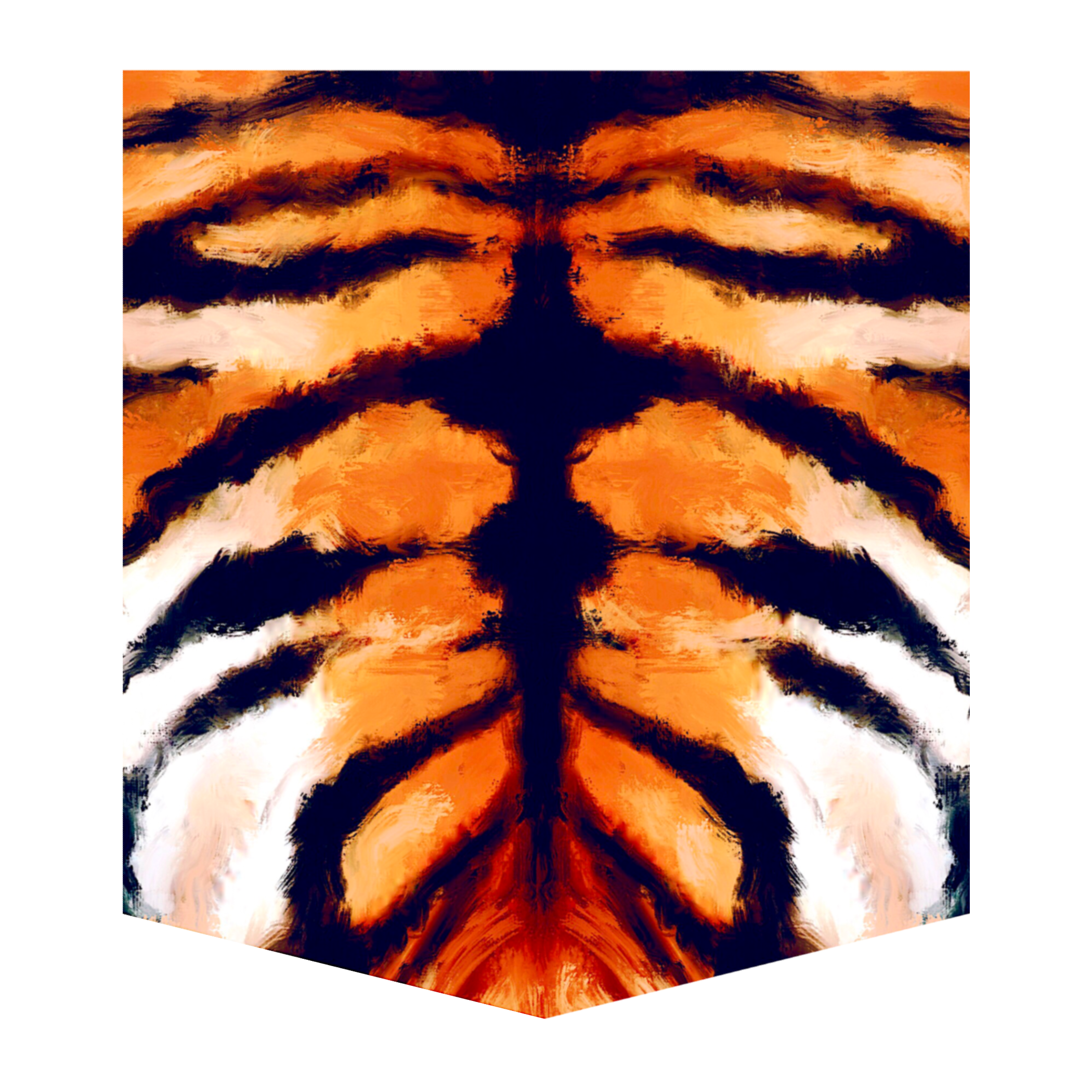 Bengal Tiger Women's Pocket Tee — hand-painted original