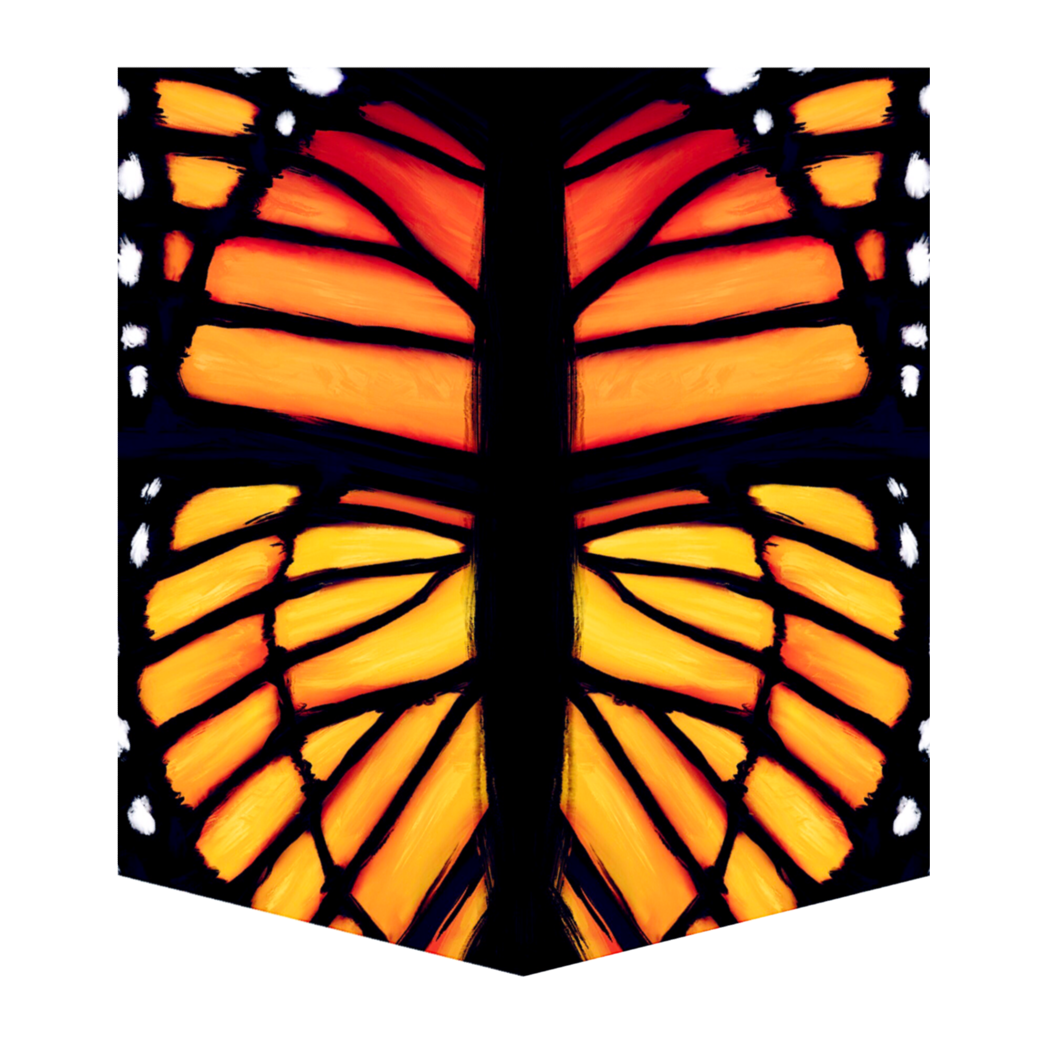 Monarch Butterfly Men's Pocket Tee — hand-painted original