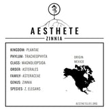 Zinnia field tag — taxonomy card