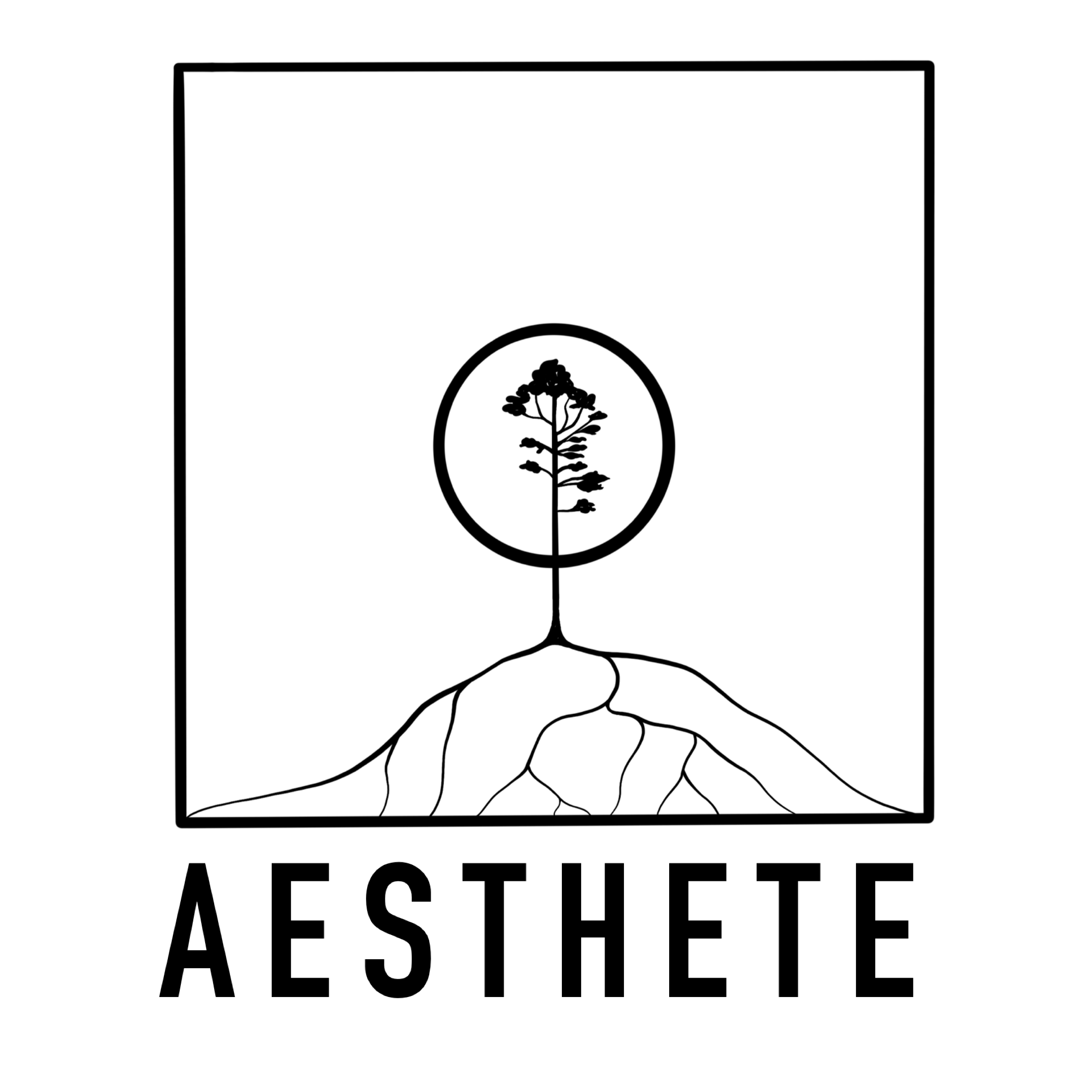 Aesthete tree and wordmark